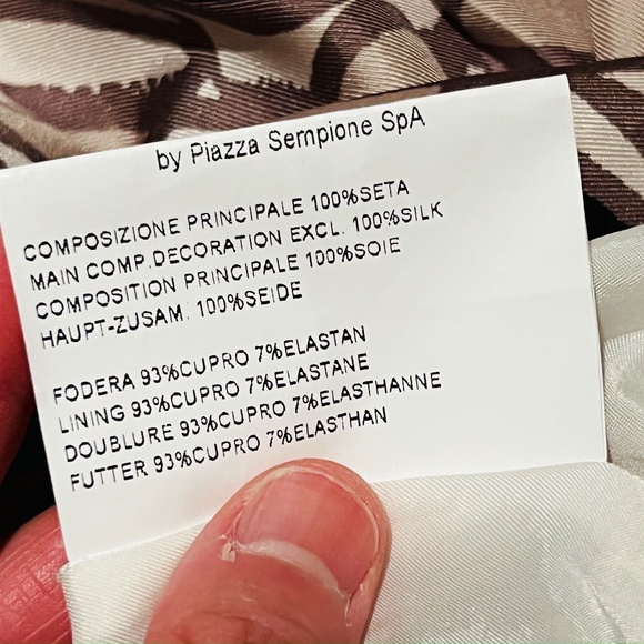 Piazza Sempione - Made in Italy, 100% Silk Dress, Italian Size 42, Good Cond! - Picture 6 of 9